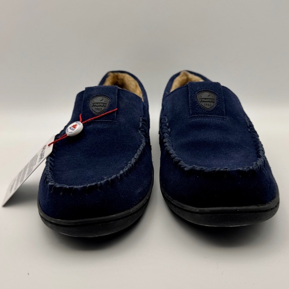 NWT Men's PAJAR Veneto Suede Slippers, Navy Blue, Size 8 - Picture 3 of 11